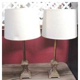 Pair of Lamps - 31" tall