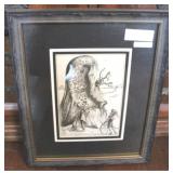 Framed print, 17 x 14