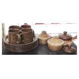 Lot of Assorted Brown dishes