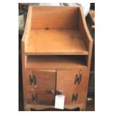 Wood cabinet stand, 25.5 x 13