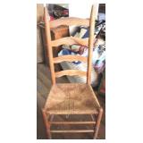 Ladderback chair, 42 x 15.5