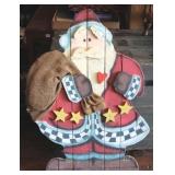 Wooden Santa, 32 x 21.5