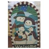 Wood snowman decor, 35 x 21
