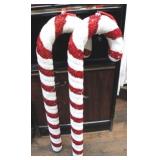 Pair of Candy Cane Decorations - 39" tall each