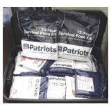 Plastic tote full of survival food