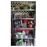 Metal Shelf w/ Assorted Items - 30 x 60 x 12