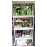 Plastic Shelf w/ Assorted Items - 30 x 16 x 74