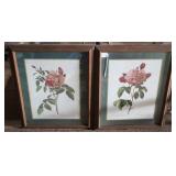 Pair framed prints, 21 x 19