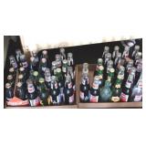 Assorted soda bottles