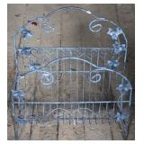Metal magazine rack, 20 x 17 x 7