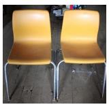 Pair of chairs, 38 x 15 x 16