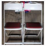 Pair folding chairs, 34 x 16 x 18