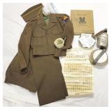 Vintage Military Uniform & Armored School Items