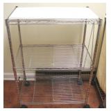 Rolling Metal Cart/Shelf - 24 x 14 x 34
