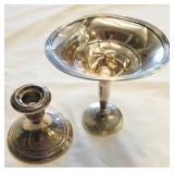 M.R. Sterling Compote & Gorham Candle Holder