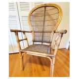 Bamboo Wicker Captains Chair