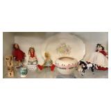 Shelf Lot Assorted Items w/ Madame Alexander Doll