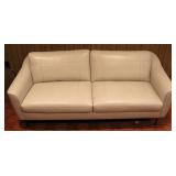 Like New-Never Used Soft Gray Leather Sofa