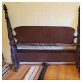 Full Size Poster Bed, w/ rails 49 x 57