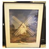 Framed Windmill Print - 14.5 x 18.5