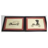 Pair of Framed Prints - 7 x 9