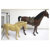2 Vintage Plastic Horses