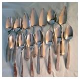 Group of 14 grapefruit spoons