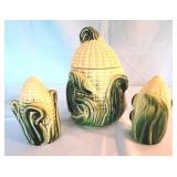 Vintage Stanfordware Corn Grease Jar & S&P