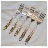 5 Reed & Barton Sterling Salad Forks