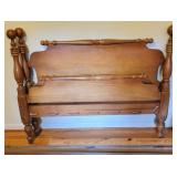 Full Size Cannon Ball Bed, Maple w/ rails