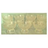 11 Sandwich Glass Footed Bowls