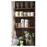 Lot of Assorted Items on Counter & Shelf