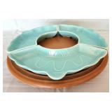 California Pottery tidbit set on tray