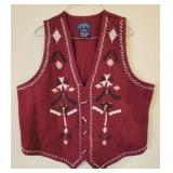 Western style vest, size L, 60% wool