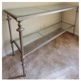 Metal & glass sofa table