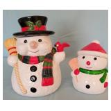 2 Holiday Cookie Jars - 10" tall