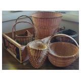 Assorted Baskets w/ sweetgrass wall pocket