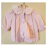 Vintage pink baby jacket & bonnet