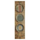 3 Plates on Wall Rack, rack 47", plates 10"