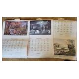 3 1977, 1990 & 1991 Currier & Ives paper