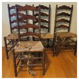 4 Ladderback Chairs - AS IS