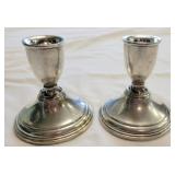 Pair of Preisner Sterling Weighted Candle Holders