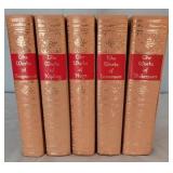 Set of 5 leather bound books