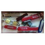 Box Lot of Pocket Knives & Swiss Army Knives