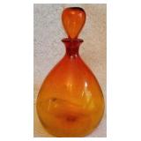 Blenko amberina bulbous decanter
