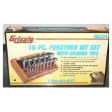 Grizzly 16pc Forstner Bit Set w/ Ground Tips
