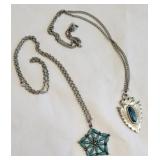 2 Costume Jewelry Necklaces - 26" long