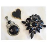 3 Assorted Brooches
