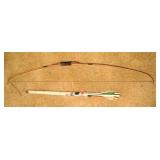 Vintage Bow w/ Arrows - 45.5 long