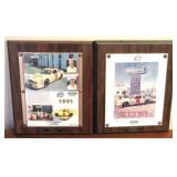 2 Nascar Wall Plaques - 13 x 11 each